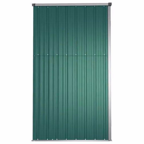 vidaXL Large Tool Shed in Green, made from Galvanised Steel, Metal and Plastic, W/D/H: 161 x 89 x 161 cm – 5