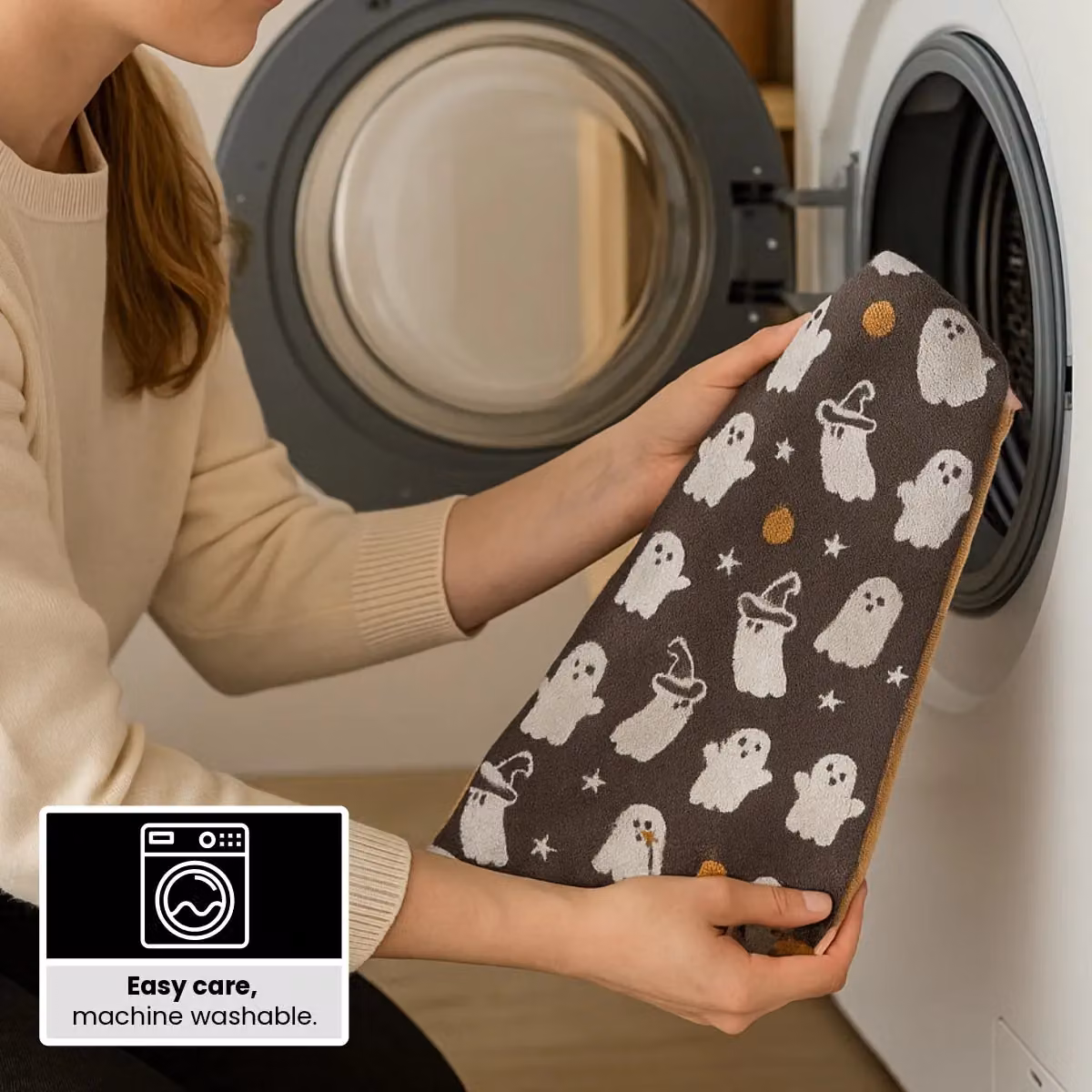 Allure Bath Fashions Luxury Halloween Hand Towels in Grey, 100% Cotton – 5