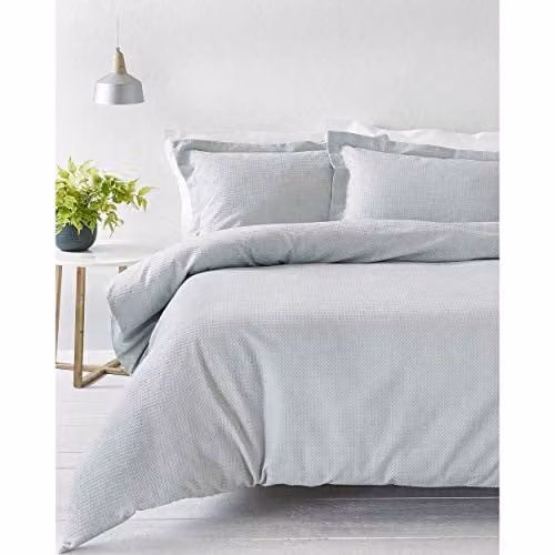 Riva Home Silver 100% Cotton Duvet Cover and Pillowcase Set, W/D/H: 180 x 200 cm – 1