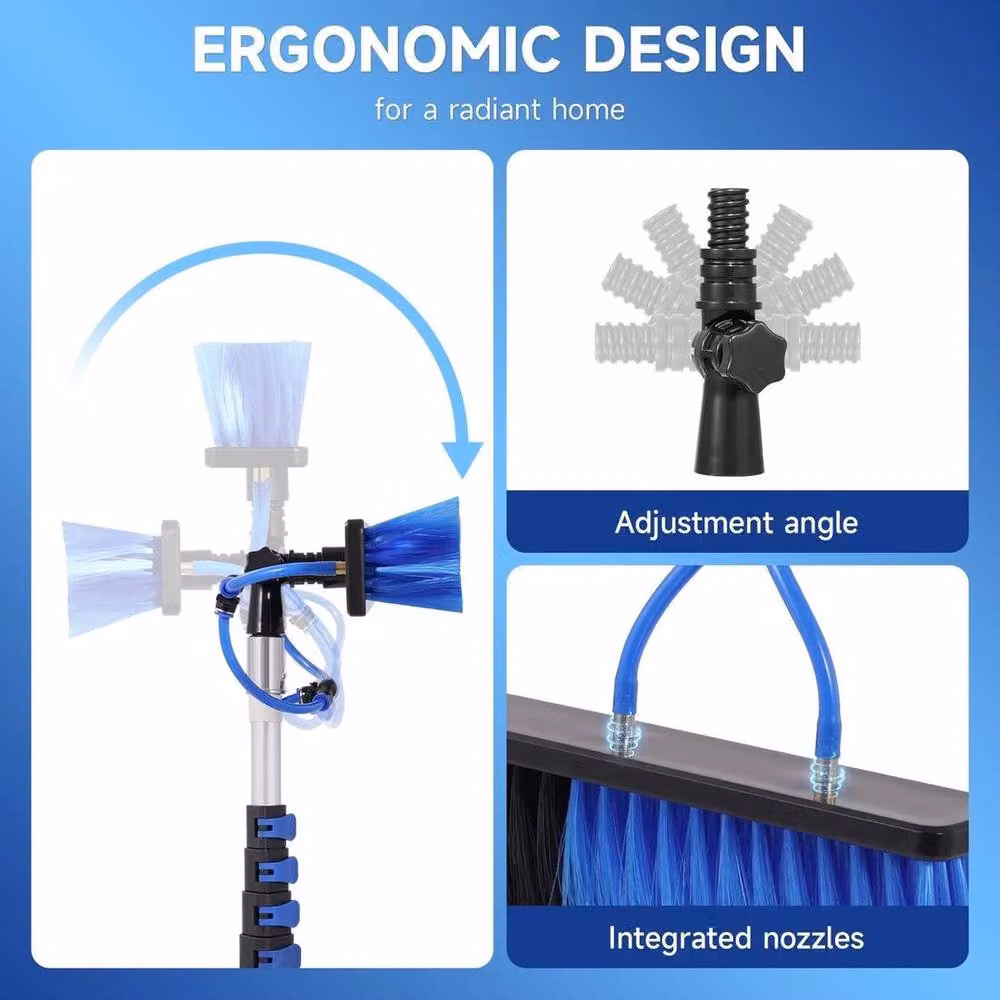 EONLION Blue Microfibre Conservatory Roof Cleaning Pole Brush, Length: 100 cm – 3