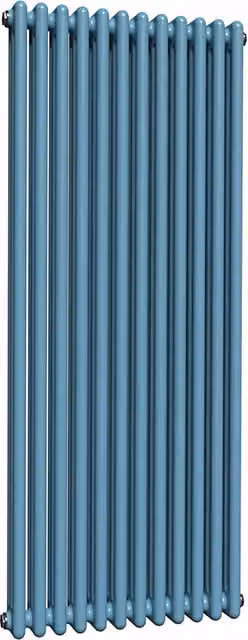 Lux Heat Vertical Coloured Column Radiator in Denim Blue, H 150 cm x W 56 cm