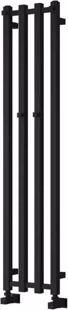 Bathroom Kingdom Todi Black Steel Designer Heated Towel Rail H: 1200 mm, W: 260 mm – 1