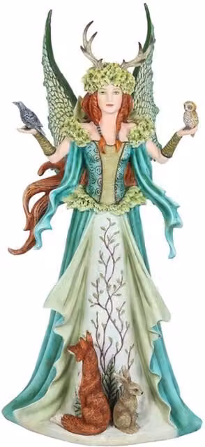 KDMK The Caretaker Fairy Figurine in Brown, Green and Multicolour