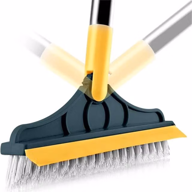 Nordara 3 in 1 Floor Brush and Scraper with 120 Degree Rotatable Head and Long Handle in Dark Green – 1