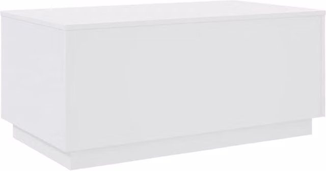 Berkfield Home Modern White Glossy Coffee Table with LED Lights W/D/H: 90 x 50 x 40 cm – 1