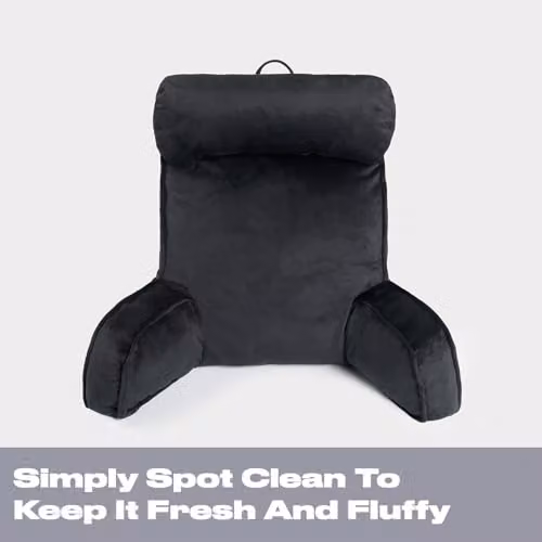 OHS Black Soft Cuddle Cushion with Head Rest and Neck Support for Adults and Kids – 4