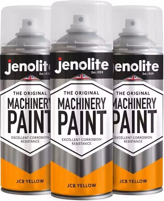 Jenolite Scuff Resistant Opaque Machinery Paint in JCB Yellow, 3 l