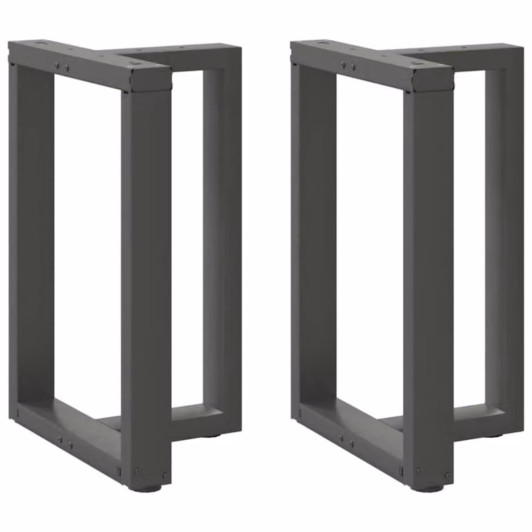 Berkfield Home T-Shaped Dining Table Legs, 2 Piece Steel Set in Anthracite Grey, W: 60 cm, D: 35 cm, H: 72-73 cm