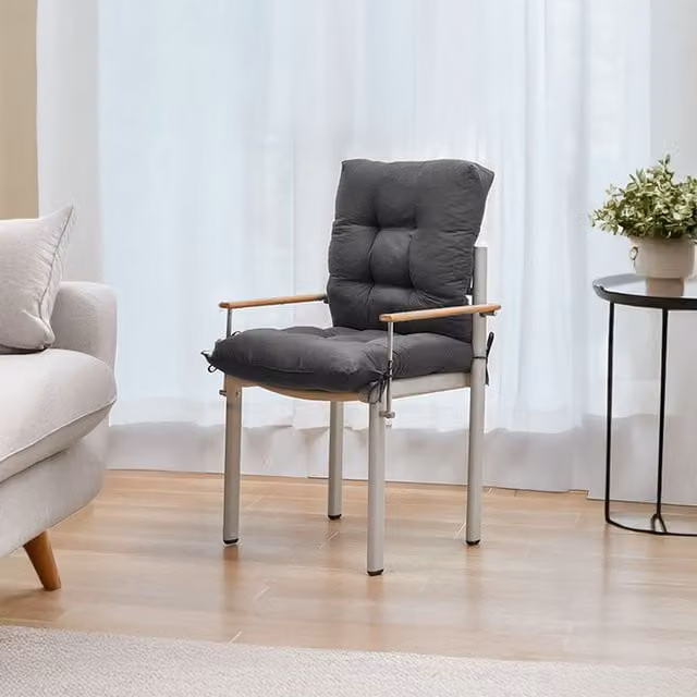Lifeideas Breathable Rectangular Seat Cushion in Grey, W: 110 cm, D: 50 cm