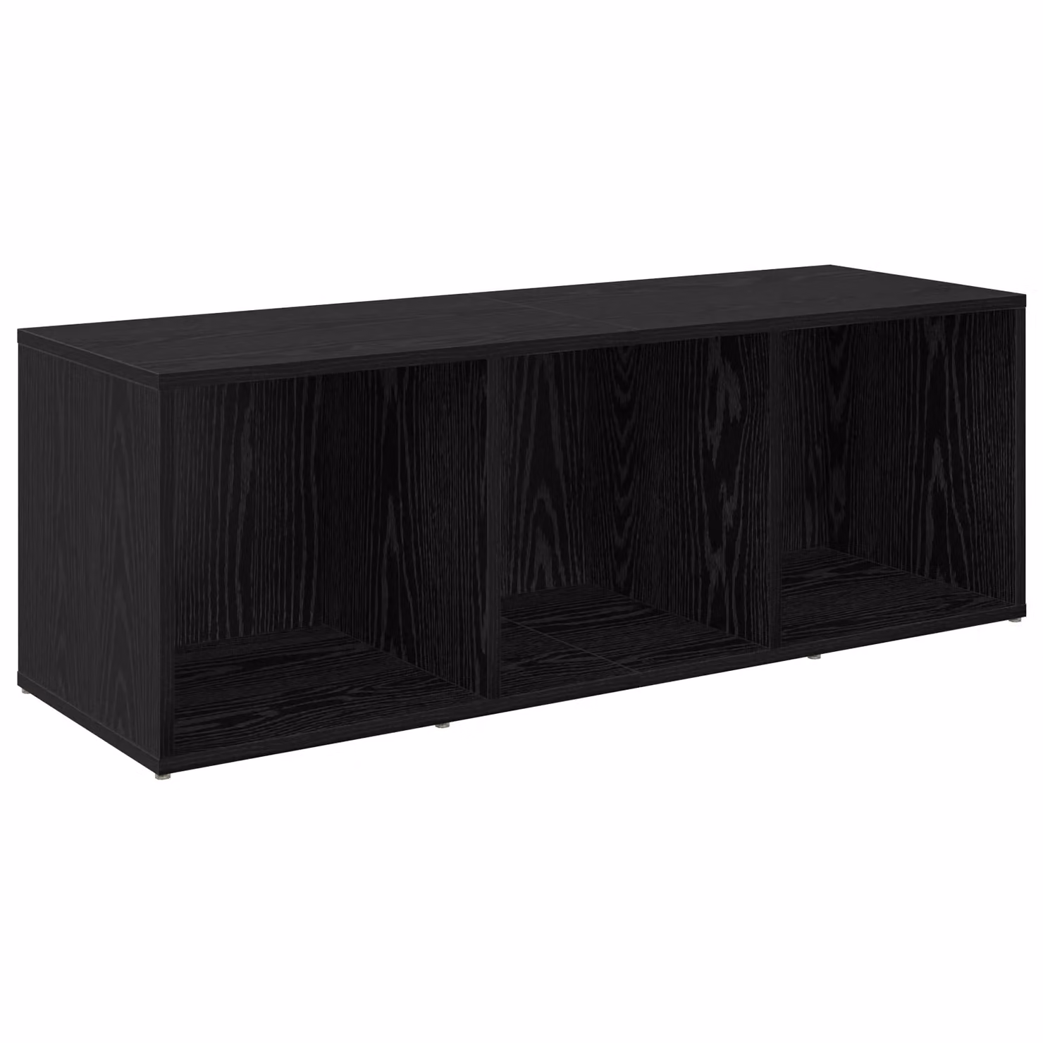 Berkfield Home 2-Piece Black Oak Storage Shelves with Back Panel, W/D/H: 107 x 35 x 37 cm – 3