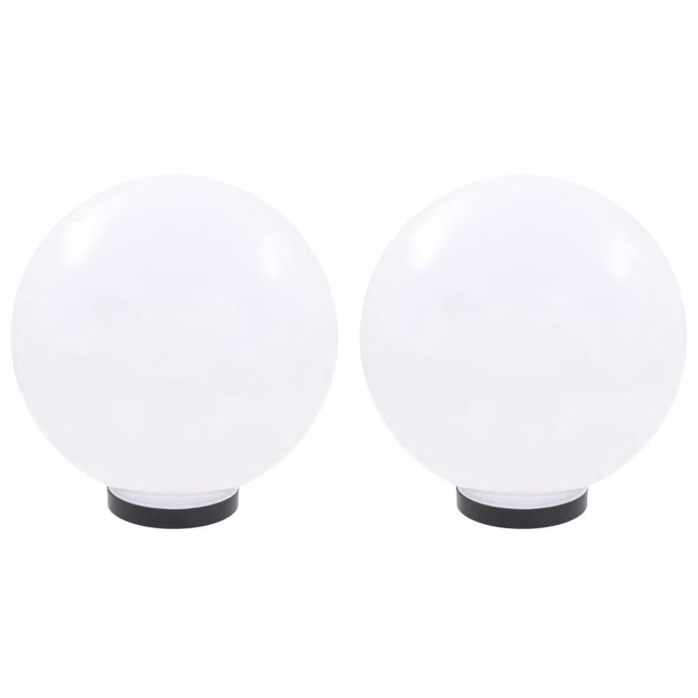 Berkfield Home LED Spherical Bowl Lamps in White, 2 Pack, Diameter: 30 cm – 2