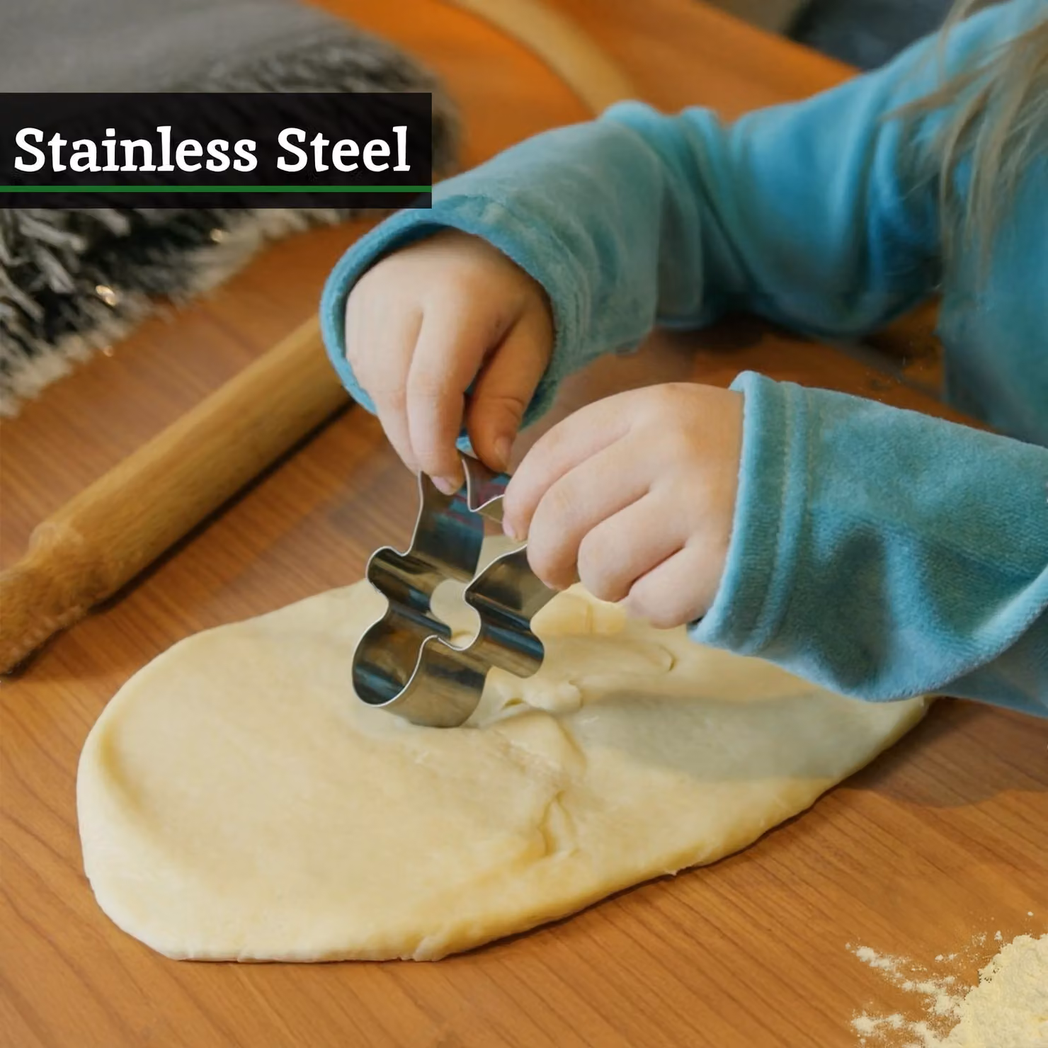 Orsina Stainless Steel Man Cookie Cutter in Silver – 3