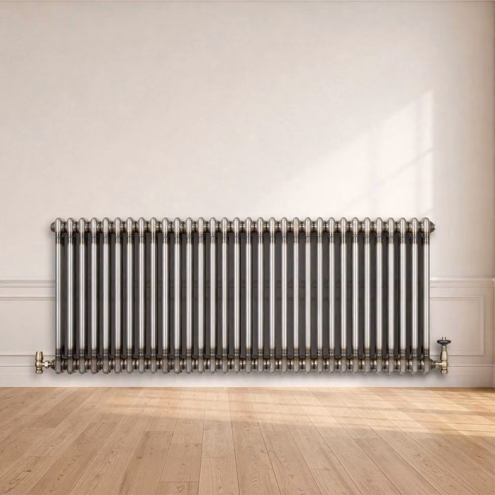 Monstershop Traditional 2 Column Steel Radiator in Silver, W: 60.0 cm, H: 146.0 cm – 4