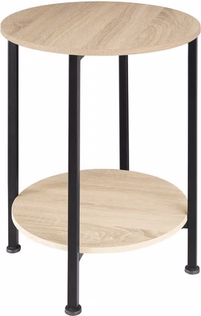Tectake Ballina Industrial Bedside Table in Oak Sonoma and Black