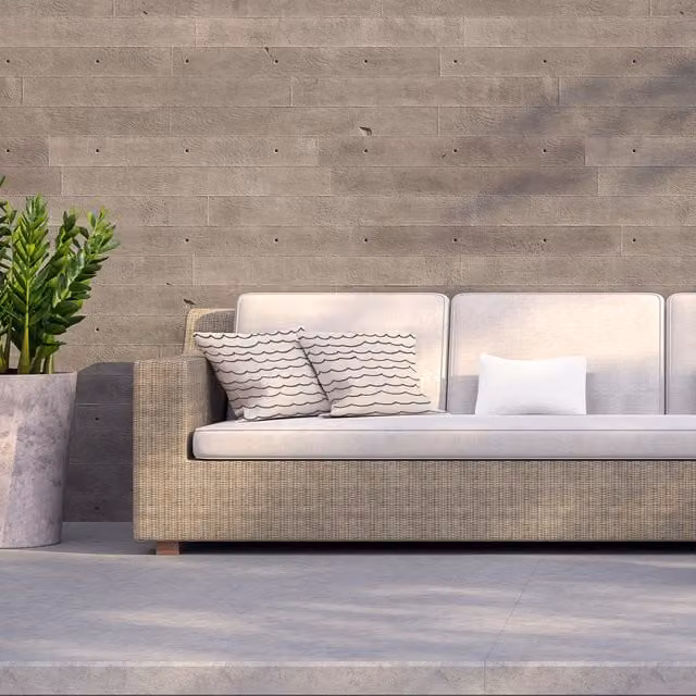 Benjamin Tate Design LTD Sea Waves Outdoor Cushion, Brown and White, W/D/H: 60 x 60 x 1 cm