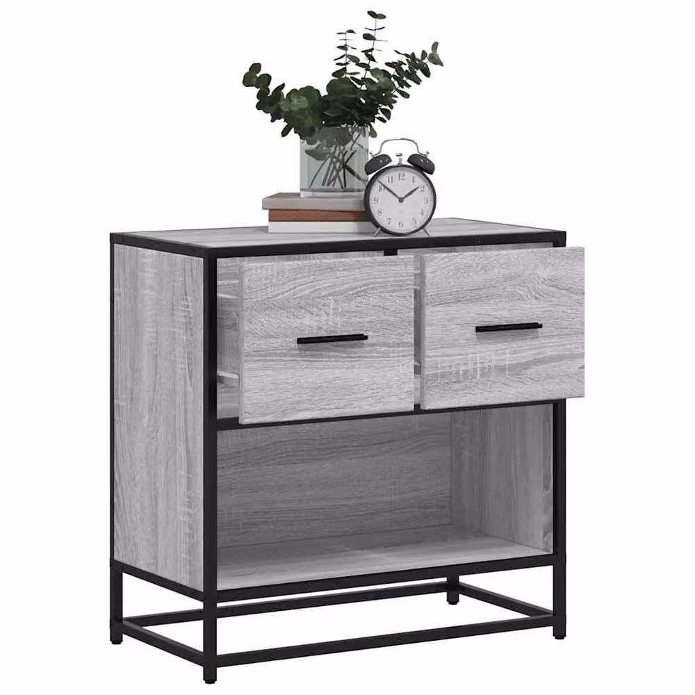 Berkfield Home Elegant Bedside Cabinet in Grey Sonoma, W/D/H: 60 x 31 x 60 cm – 2