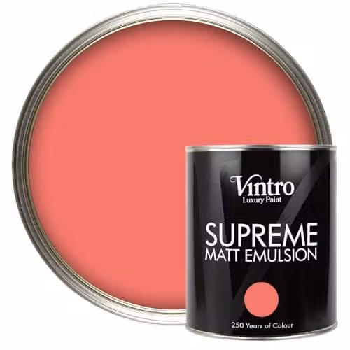 Vintro Luxury Matt Emulsion Multi Surface Paint in Blush Pink, 1L