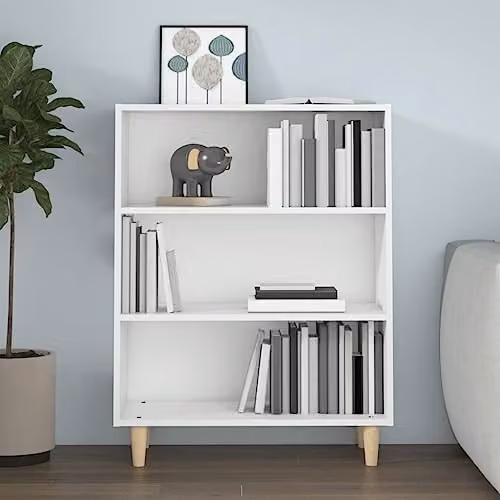vidaXL Scandinavian Sideboard in White, Matt MDF, W/D/H: 69.5 x 32.5 x 90 cm – 2