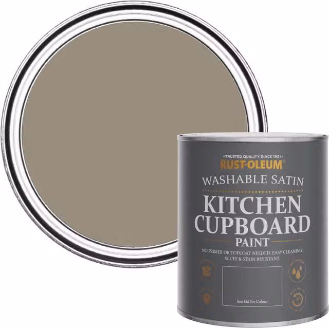 Rust-Oleum Kitchen Cupboard Paint Satin in Brown, 0.75 l