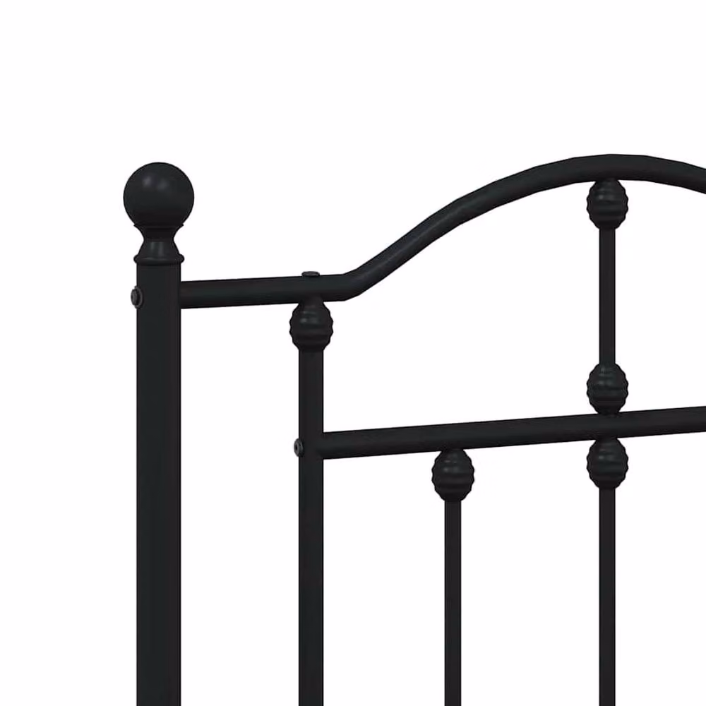 Berkfield Home Classic Metal Headboard in Black, Width: 193 cm – 3
