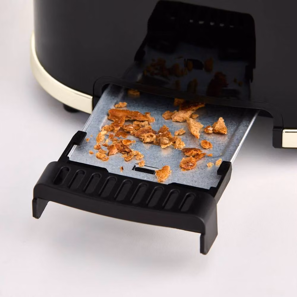 Swan Windsor 2 Slice Toaster in Black with Gunmetal Brass Trim, 900W, ST14071GBLK – 2