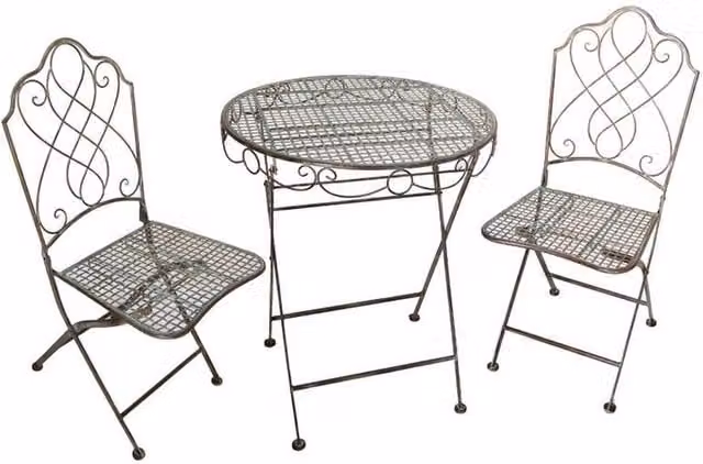 Ascalon Design Ltd Avalon 3-Piece Bistro Set in Green Rust, W/D/H: 60 x 60 x 73 cm