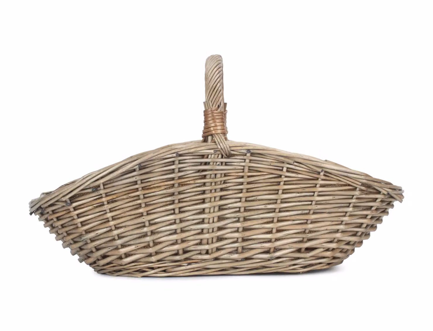 Red Hamper Wicker Antique Wash Harvesting Basket in Grey, Small – 2