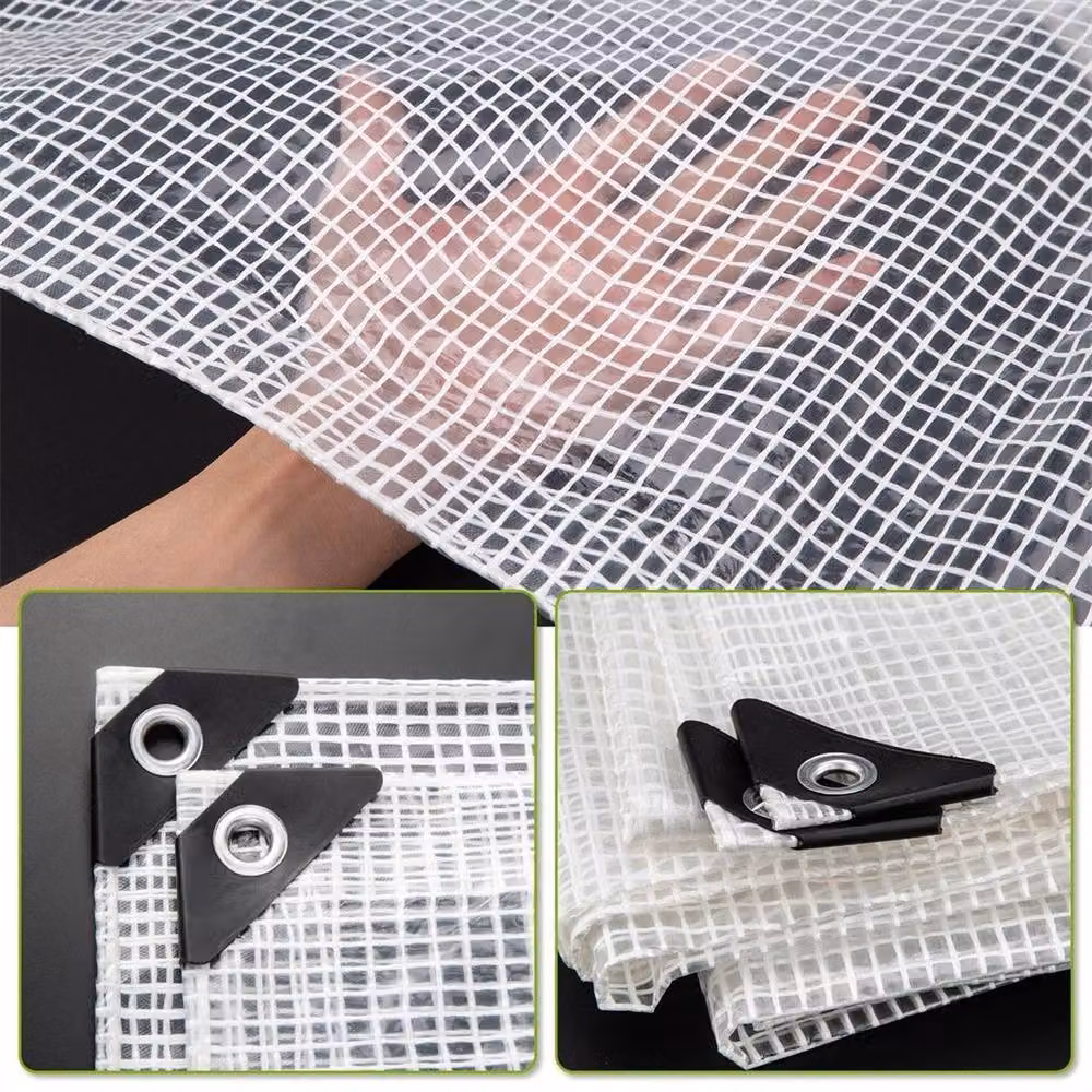 EONLION Clear Heavy Duty Waterproof Tarpaulin Ground Sheet, W 4 m x L 4 m – 2