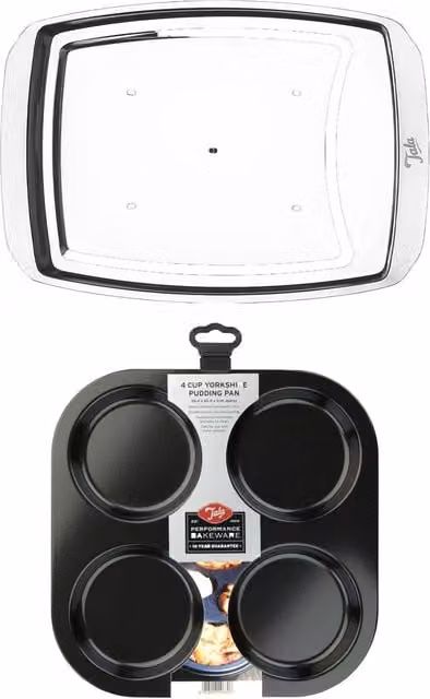 Tala Non-Stick Black Carving Tray and Yorkshire Pudding Tin Set