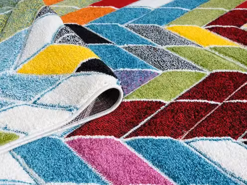 Ultimate Rug Collection Spectra Carved Heatset Round Multicolour Rug, Diameter: 133 cm – 2