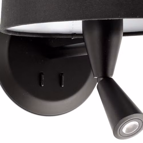 Netlighting Conga Black Adjustable Wall Reading Light with E27 Socket, W: 21.5 cm, H: 16 cm, D: 19 cm – 3