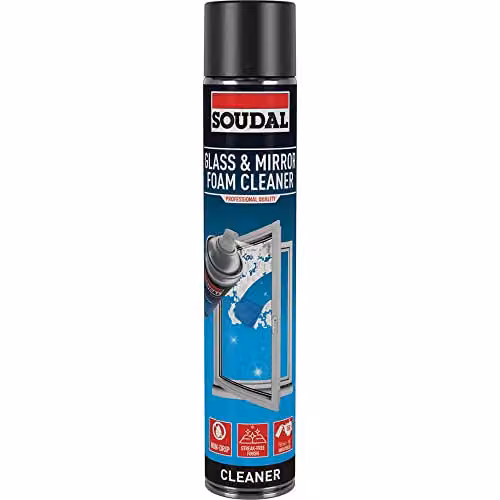 Soudal Glass and Mirror Aerosol Foam Cleaner, 478 ml – 2