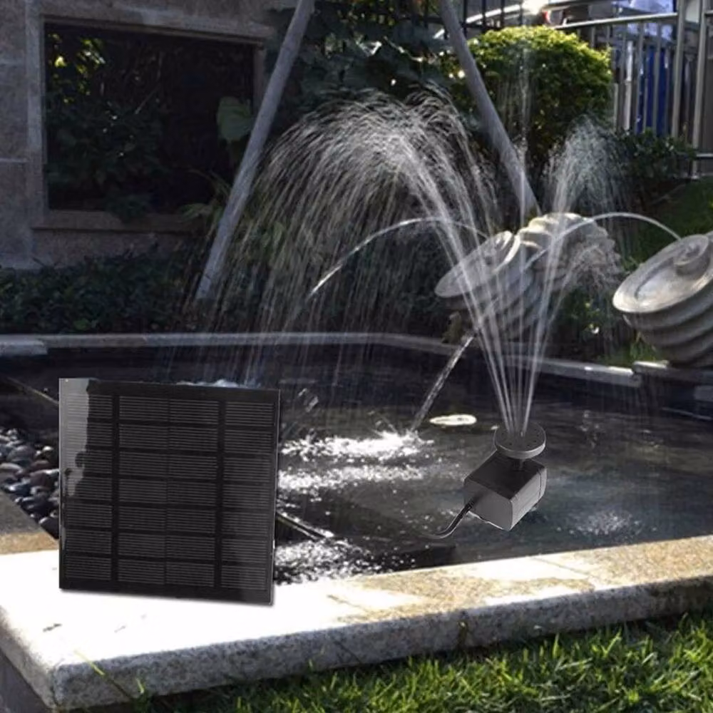 VOGREX Solar Powered Pond Fountain Water Pump in Black – 3
