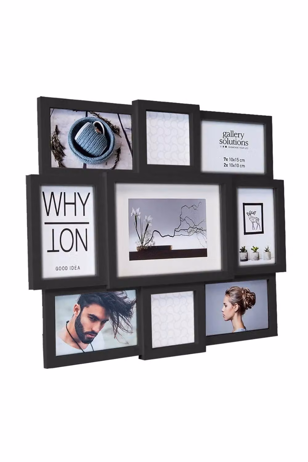 Nielsen Design Modern Multi-Aperture Wall Picture Frame in Black and White – 5