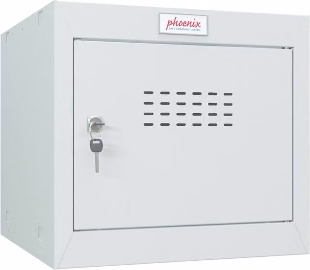 Phoenix Safe Company Light Grey Cube Locker CL0344GGK with Key Lock, W/D/H: 300 x 100 x 100 cm