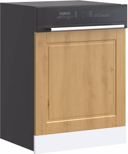 Berkfield Home Dishwasher Panel Porto Artisan Oak in Brown, W/D/H: 60 x 1.5 x 67 cm – 1