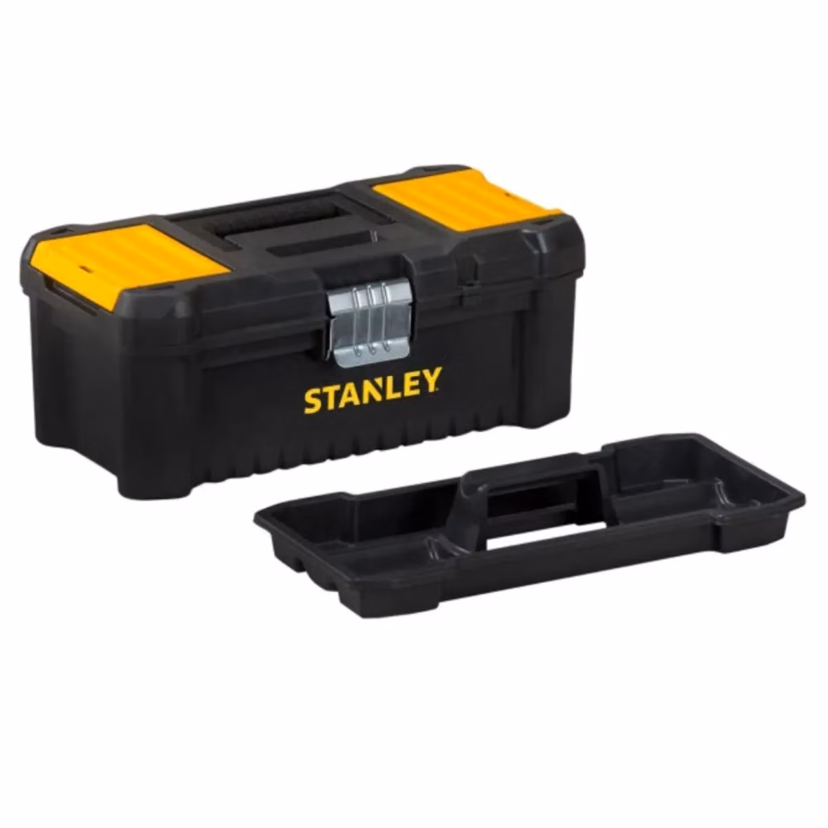 Stanley Basic Toolbox with Organiser Top in Black, 32 cm – 2