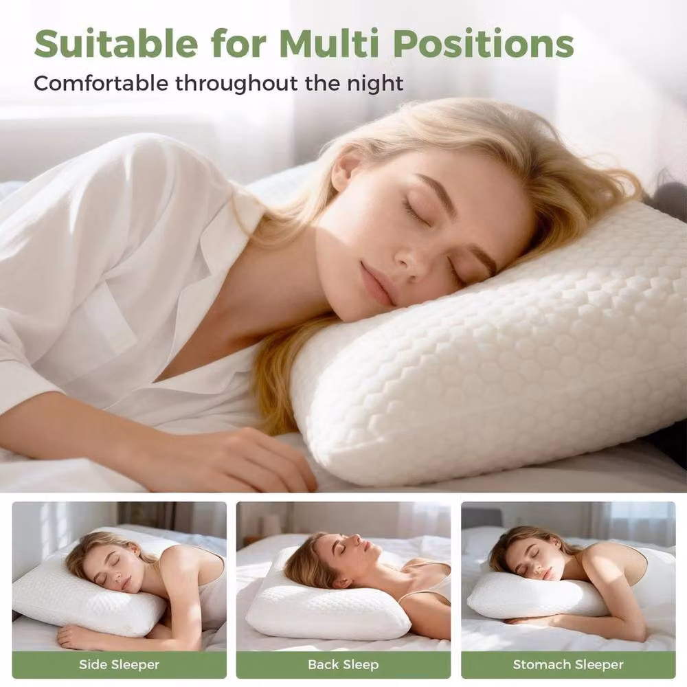 Kelvenix 2-Piece Cooling Gel Memory Foam Pillows in White, Single Size – 2