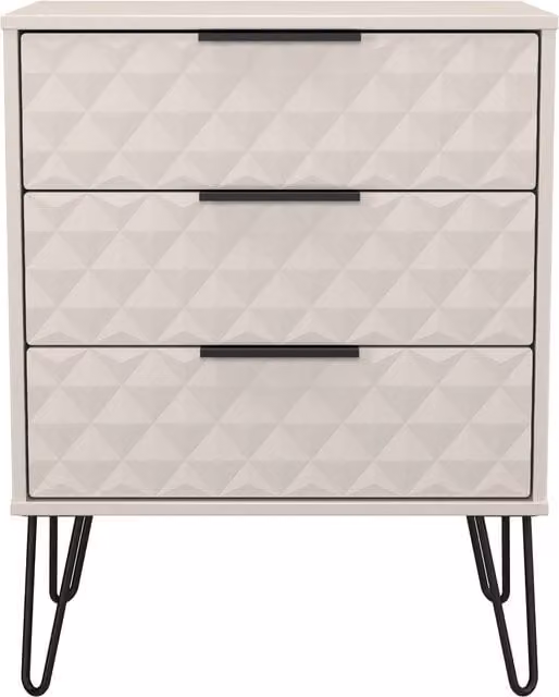 2 U Islay 3 Drawer Chest in Taupe and Black