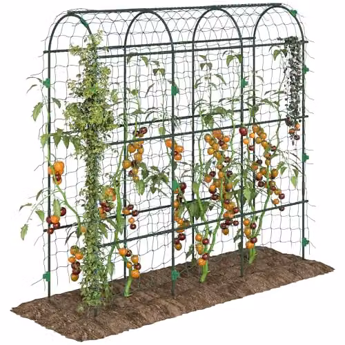 Outsunny Green Garden Trellis Support for Climbing Plants and Vegetables, H: 183 cm, W: 43 cm – 1