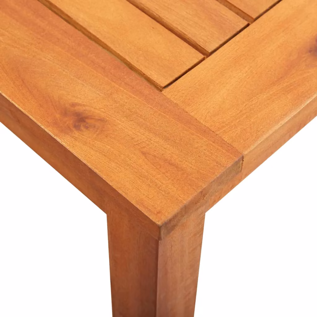 Berkfield Home Rustic Brown Solid Acacia Wood Garden Table W/D/H: 150 x 90 x 74 cm – 3