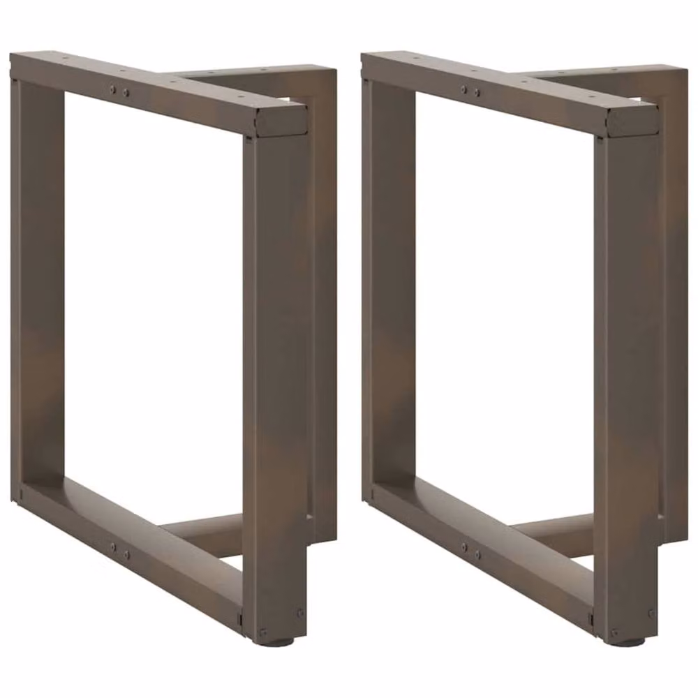 Berkfield Home T-Shaped Dining Table Legs, 2 Pieces, Dark Grey Steel, W: 80 cm, D: 35 cm, H: 72-73 cm – 1