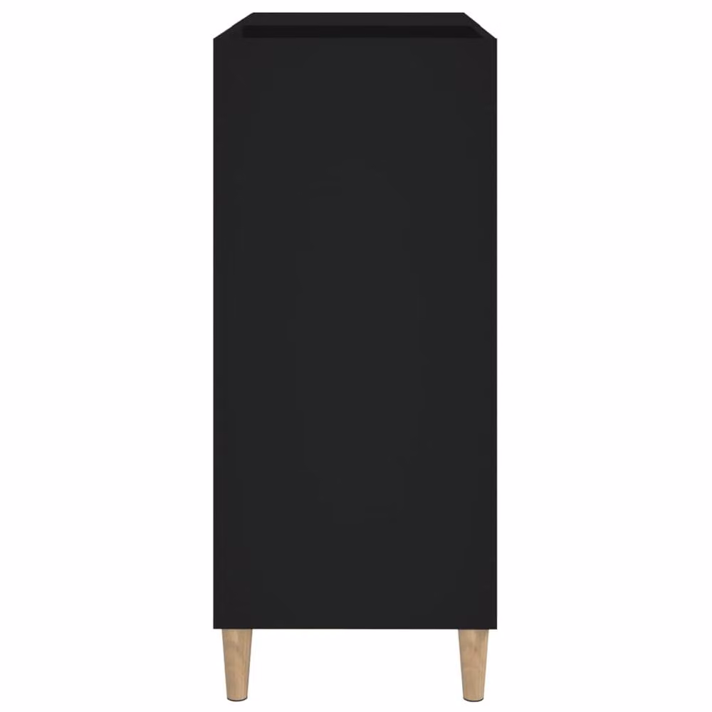 Berkfield Home Record Cabinet in Black, W/D/H: 84.5 x 38 x 89 cm – 3