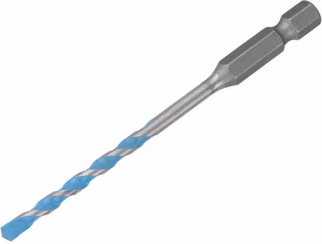 Bosch EXPERT HEX-9 Multi Construction Carbide Tipped Drill Bit, Silver, Diameter: 4 mm, Length: 90 mm