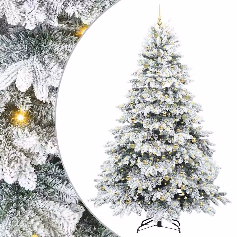 Berkfield Home Artificial Green Christmas Tree with 300 LEDs, Height: 240 cm – 2