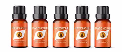 Aroma Energy Patchouli Pure Essential Oil, 5 x 10ml Bottles, Red – 1