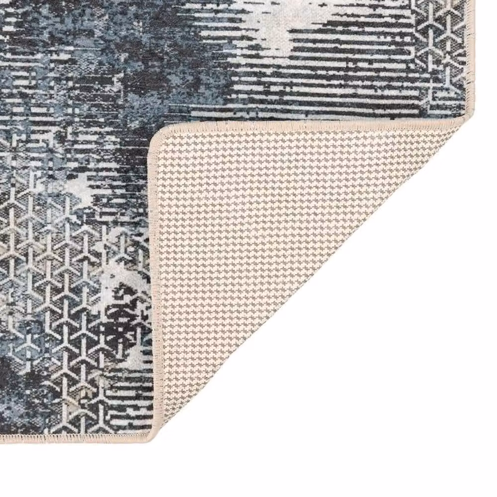 Berkfield Home Washable Multicolour Abstract Rug with Anti Slip and Sound Absorbing Properties – 1