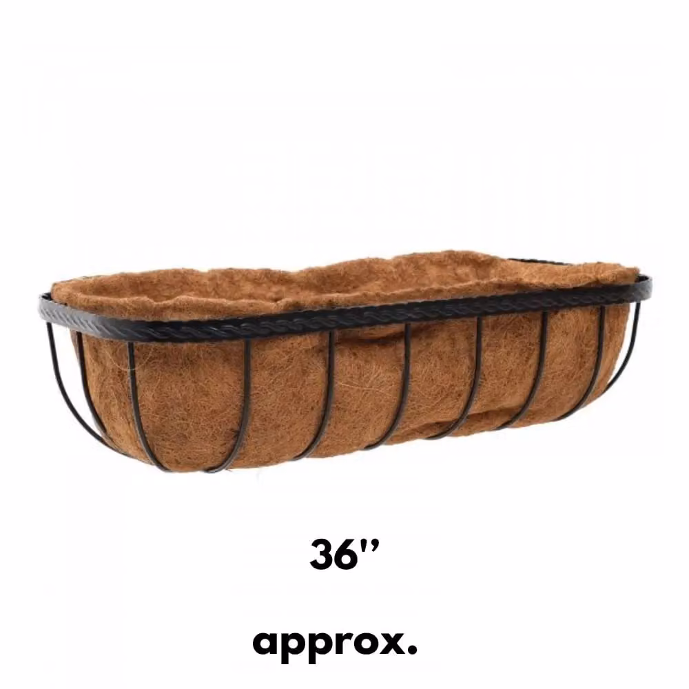 Marco Paul Black Garden Wall Planter Trough, Width: 91.44 cm – 2