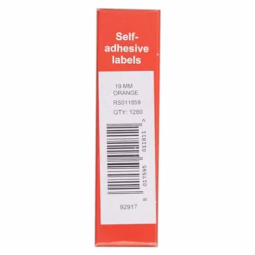 Blick Orange Self Adhesive Coloured Dot Circle Stickers, 19mm, 1280 Labels – 2