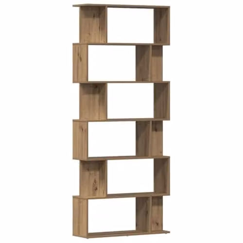 vidaXL Artisan Oak Book Cabinet in Brown, W/D/H: 80 x 24 x 192 cm